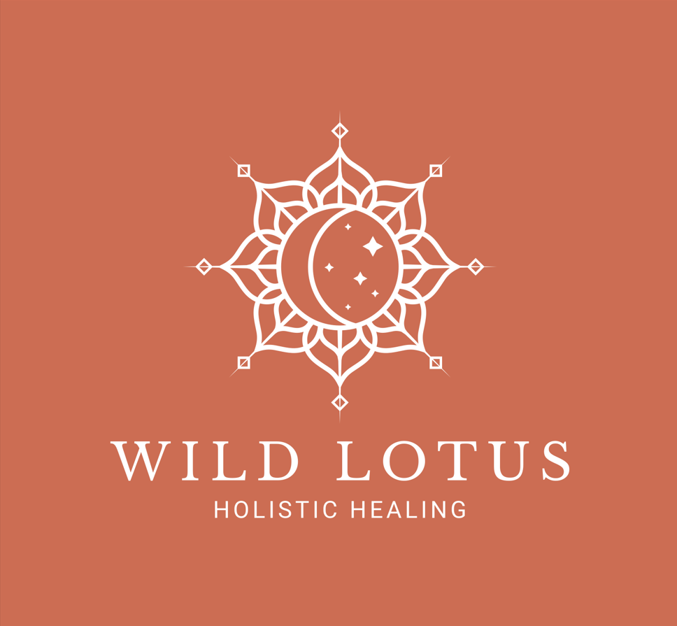 Wild Lotus Logo_Name Below_Copper Background Image